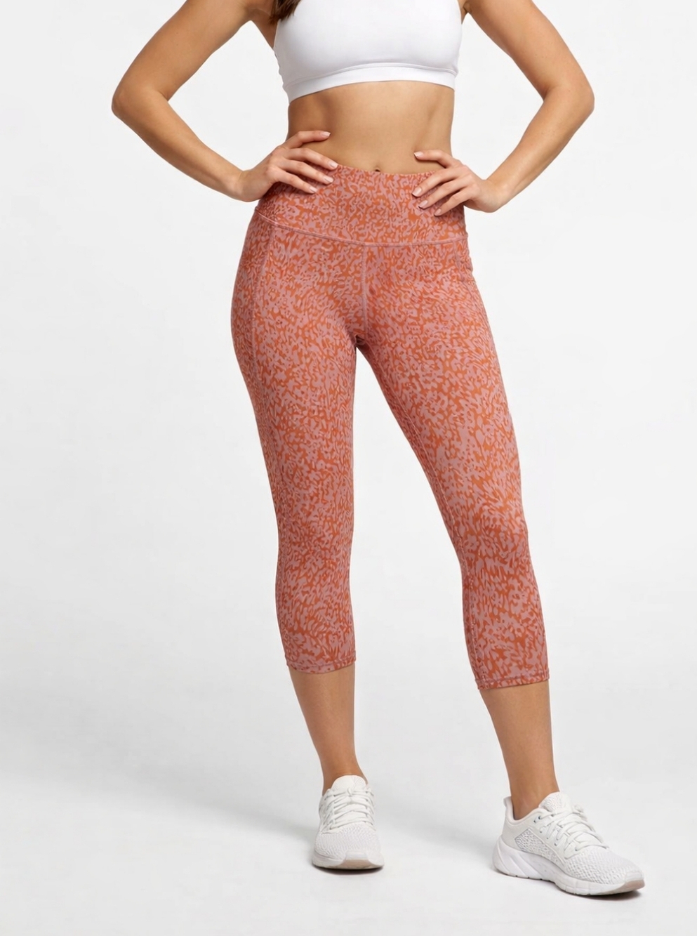 Athleta Salutation Stash Pocket II 7/8 Leggings PowerVita Print SP